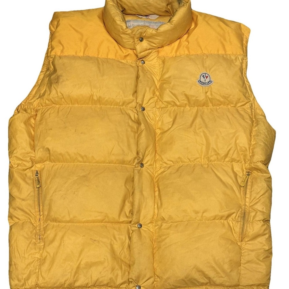 Moncler Men's Yellow Quilted Down Vest